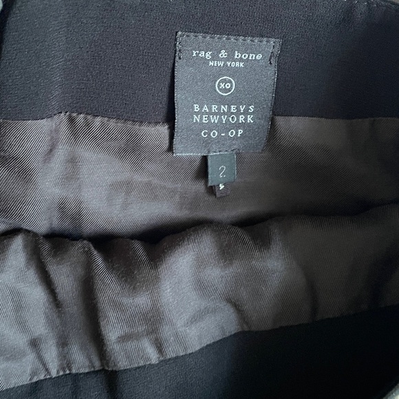 Rag & bone tweed mini skirt with leather trim size 2 - Picture 5 of 10